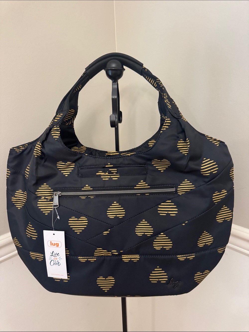 Rare LUG Hearts Gold GondolaSE Hobo Bag